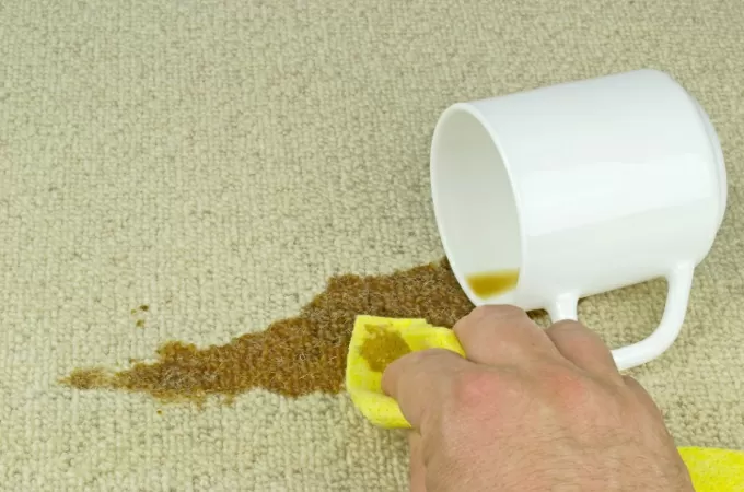 Cleaning tea stains on carpet